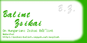 balint zsikai business card